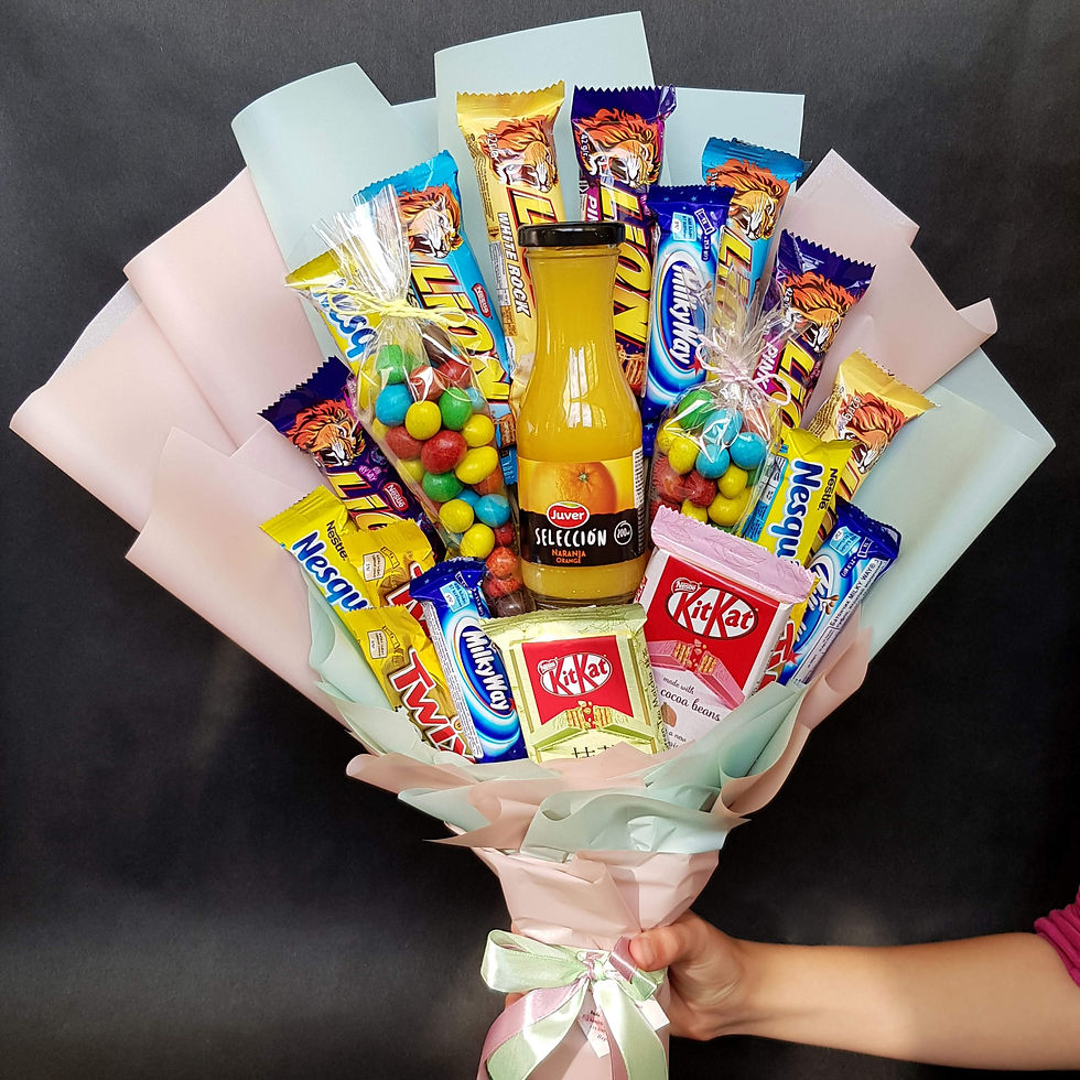 букет из батончиков