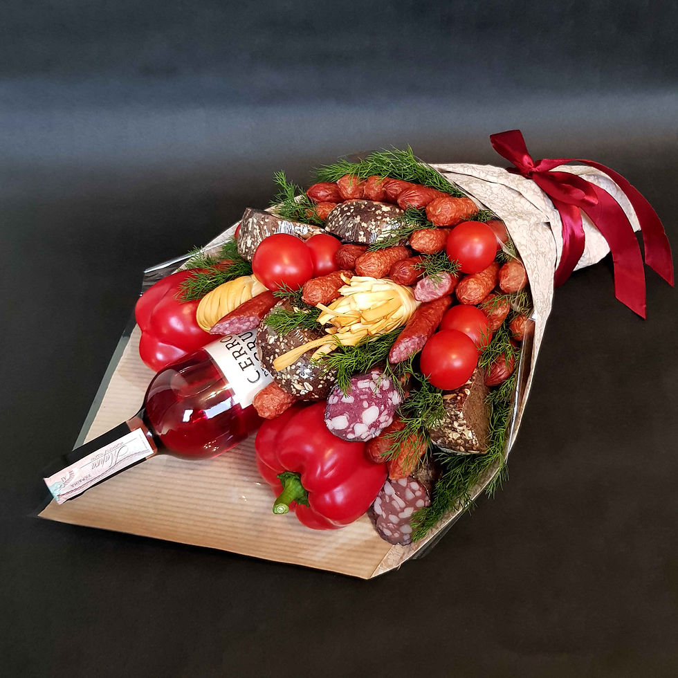 букет из колбасы женский