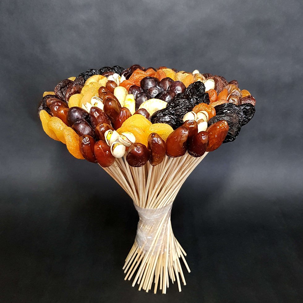 Прев'ю: букет из сухофруктов спиральная техника