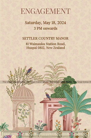 This is a palace theme invitation to show as a demo image of Engagement invitations