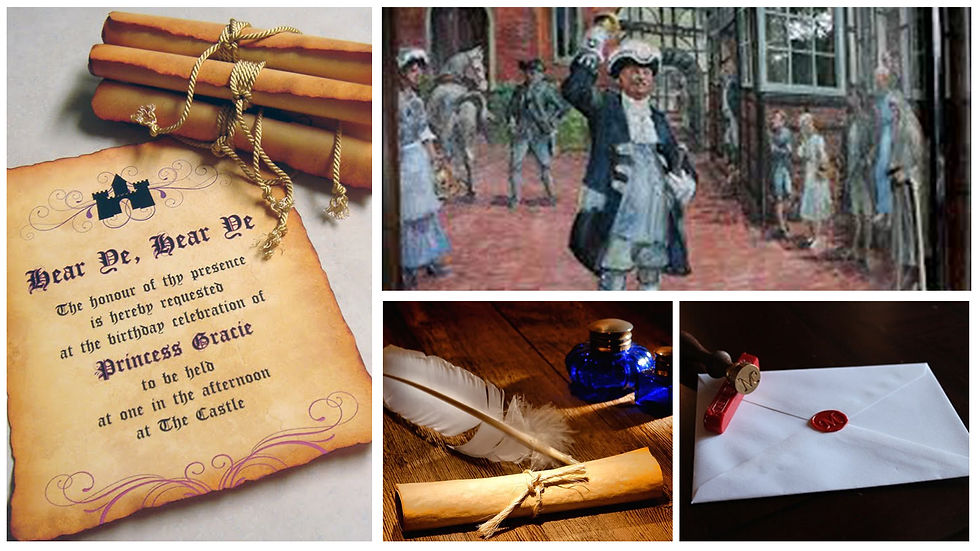 The Town Crier announcing wedding events