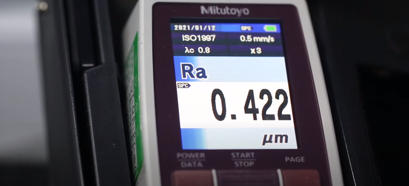 measuring surface finish or roughness in Ra scale