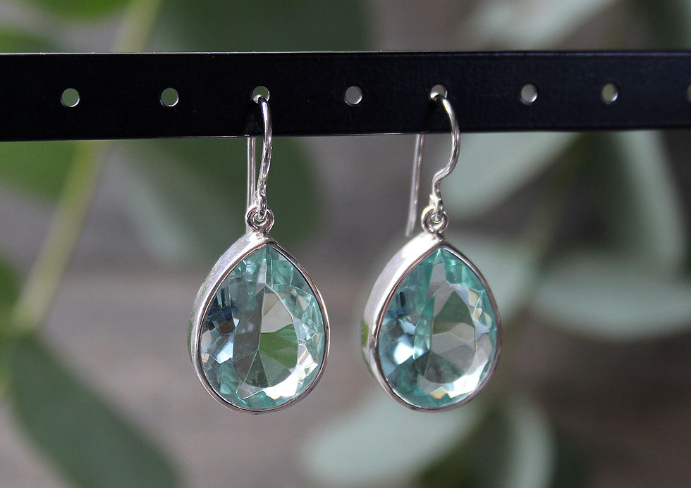 Obsidian Ohrhänger Tropfen