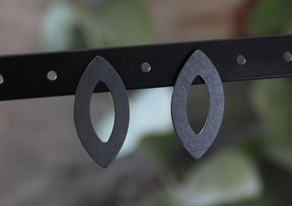Thumbnail: Silber Ohrstecker Navette