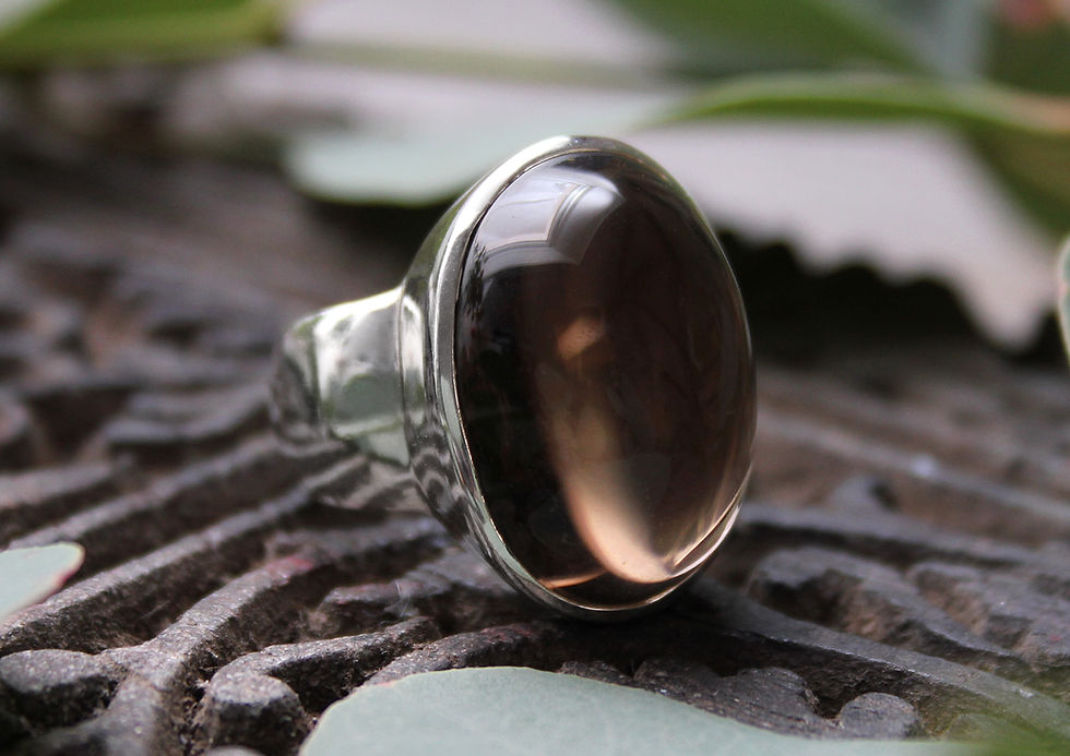Miniaturbild: Rauchquarz Ring oval