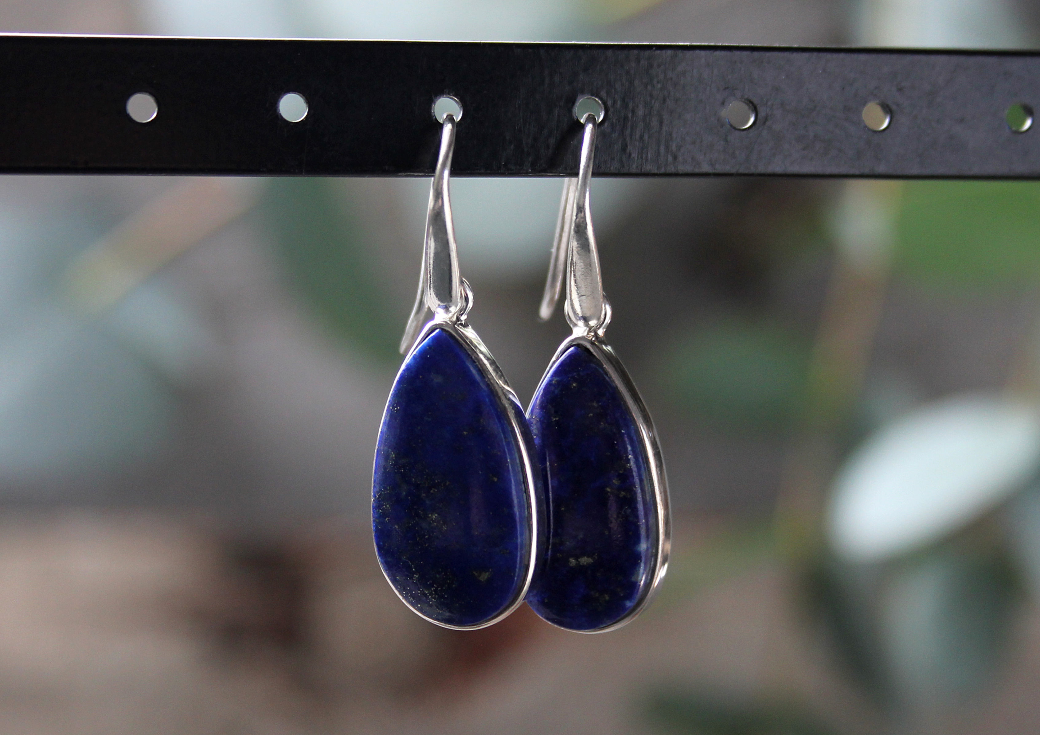Lapislazuli Ohrhänger Tropfen