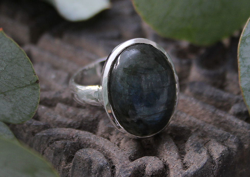 Miniatura: Labradorit Ring oval