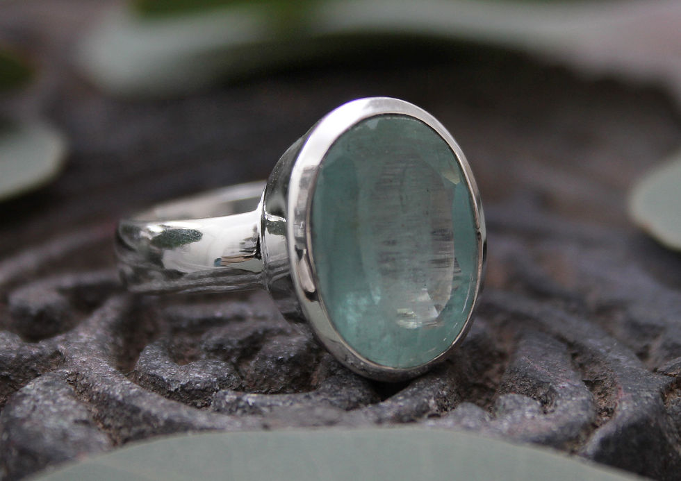 Miniature : Aquamarin Ring oval