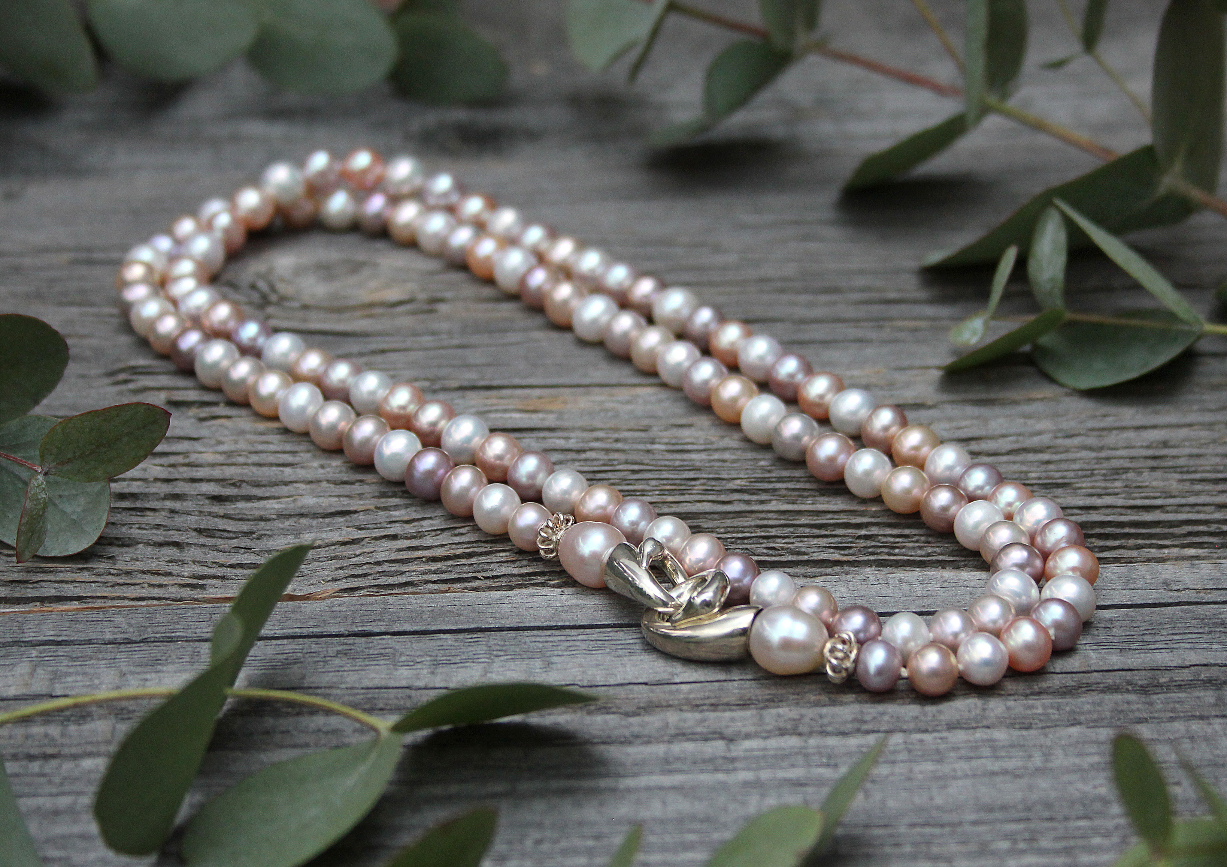 Süsswasser Perlenkette multicolor