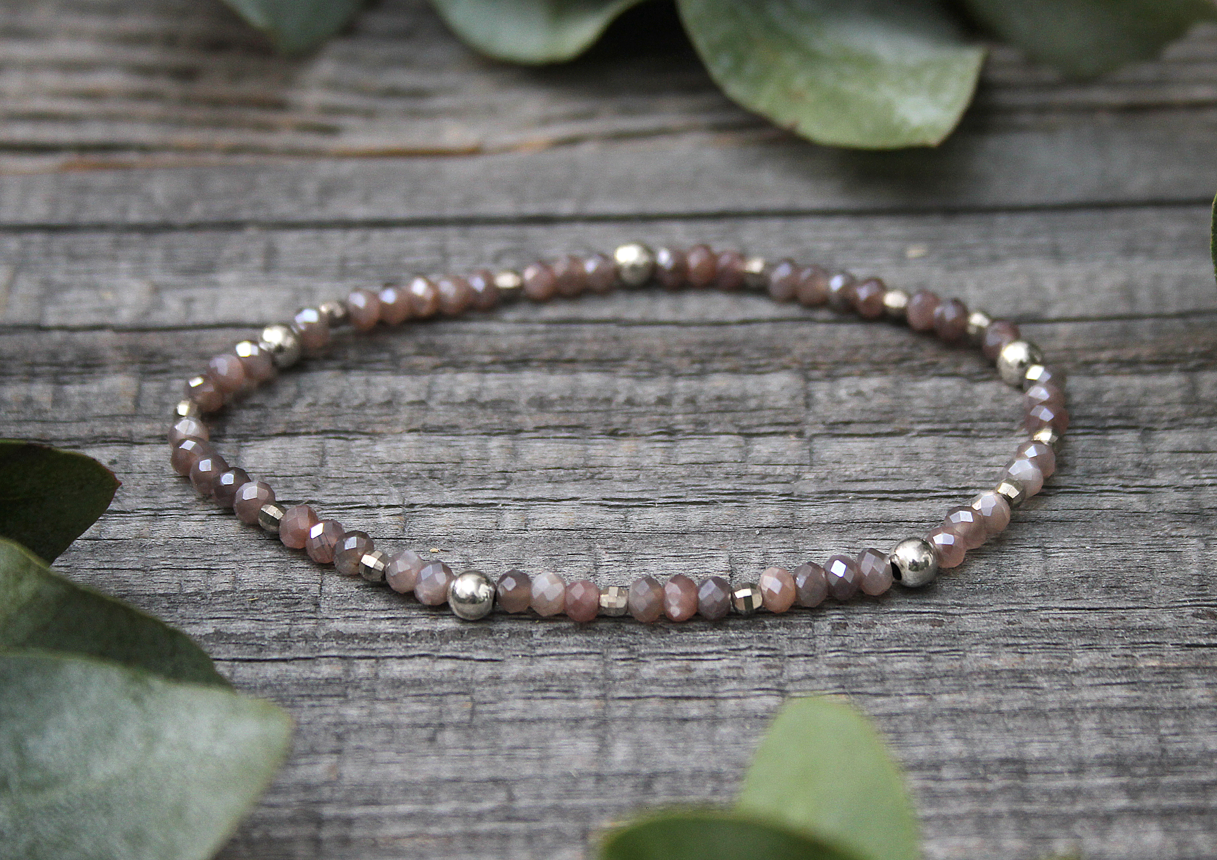 Mondstein chocolat Armband