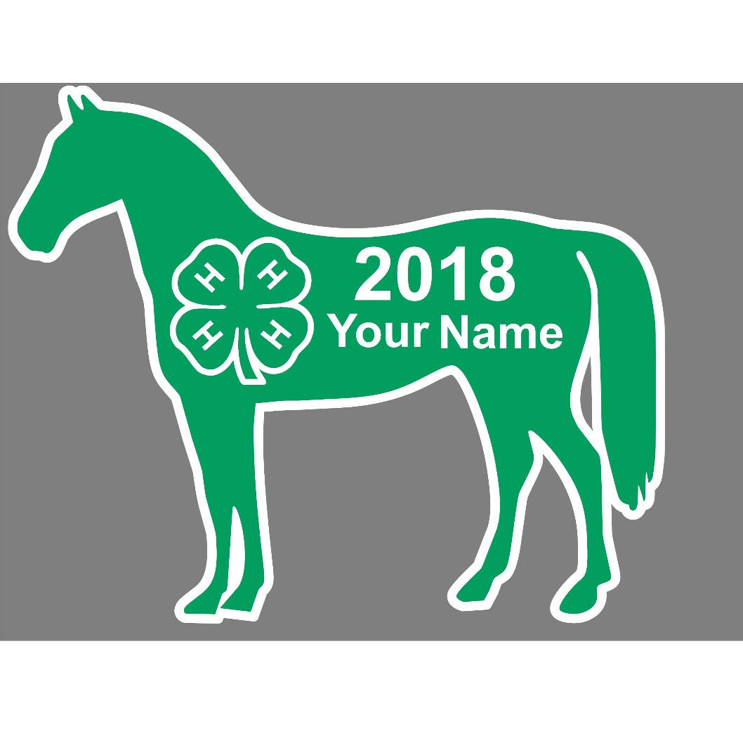 4-H Exhibitor Decal (Horse #1)