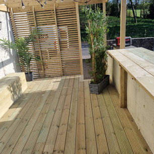 enclosed pergola in a garden