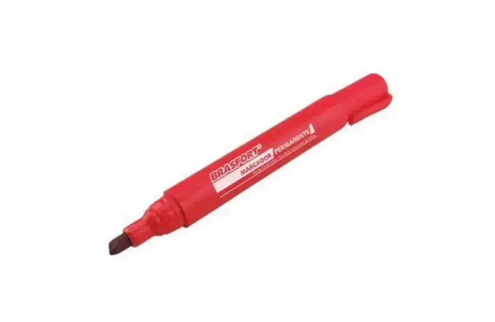 CANETA MARCADORA PERMANENTE P.GROSSA VERMELHA 7856 BRASFORT