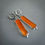 Thumbnail: Carnelian & Sterling Silver Huggie Earrings 