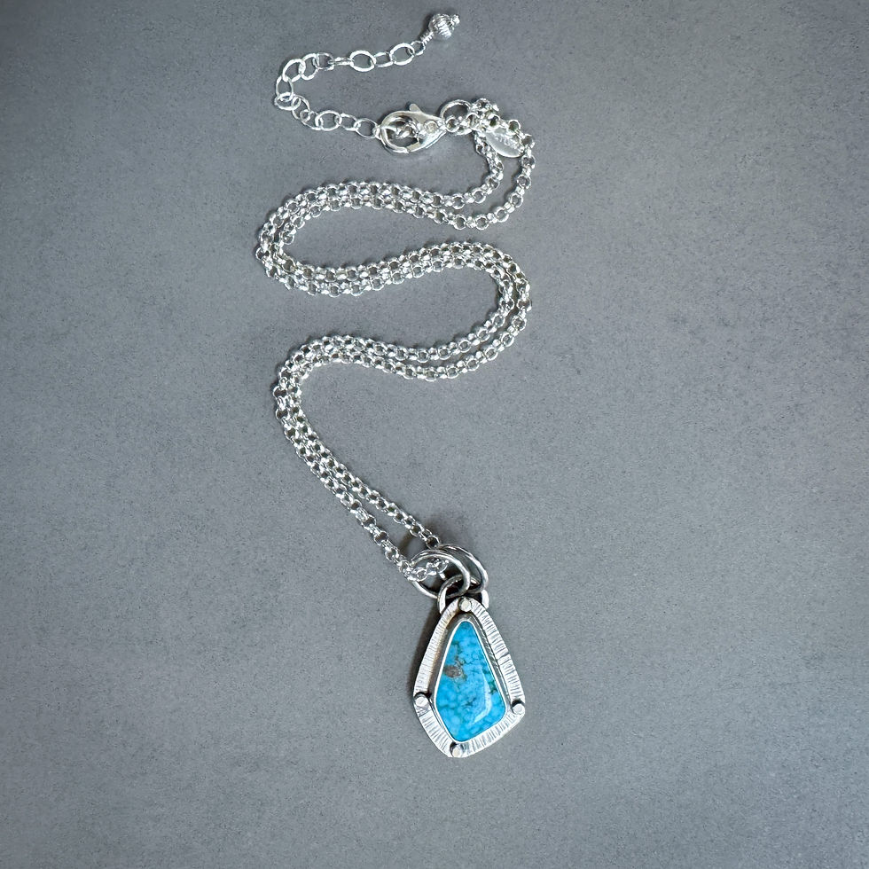 Thumbnail: Kingman Turquoise & Sterling Silver Pendant
