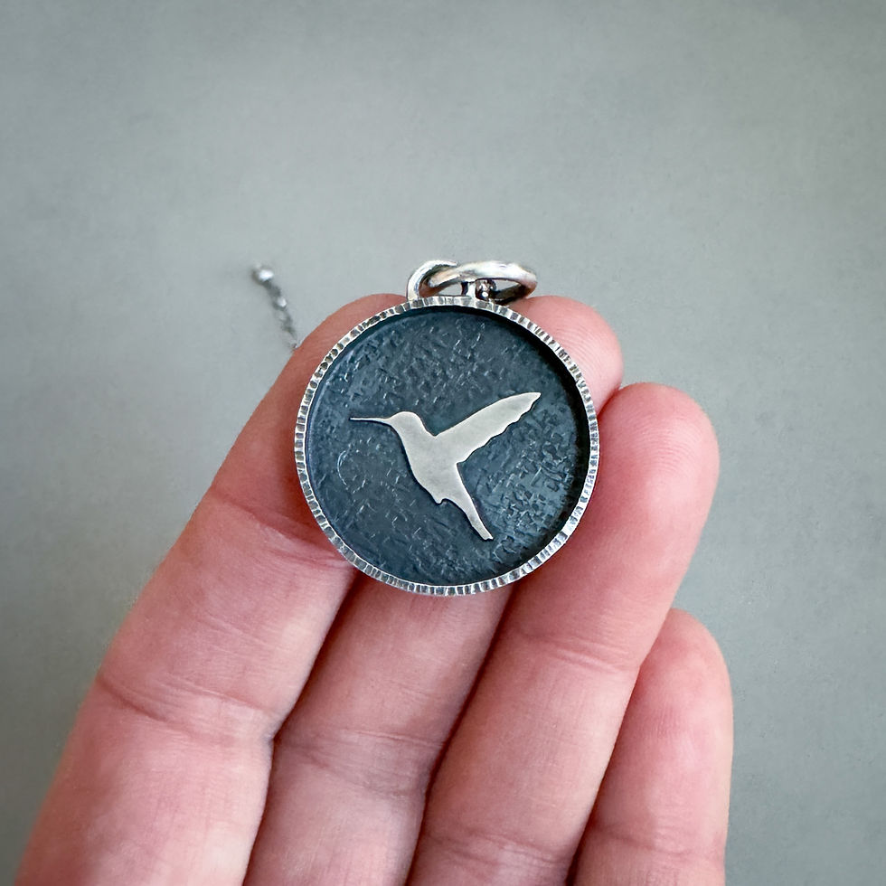 Thumbnail: Hummingbird Silhouette Necklaces 