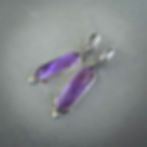 Thumbnail: Amethyst & Sterling Silver Huggie Earrings 