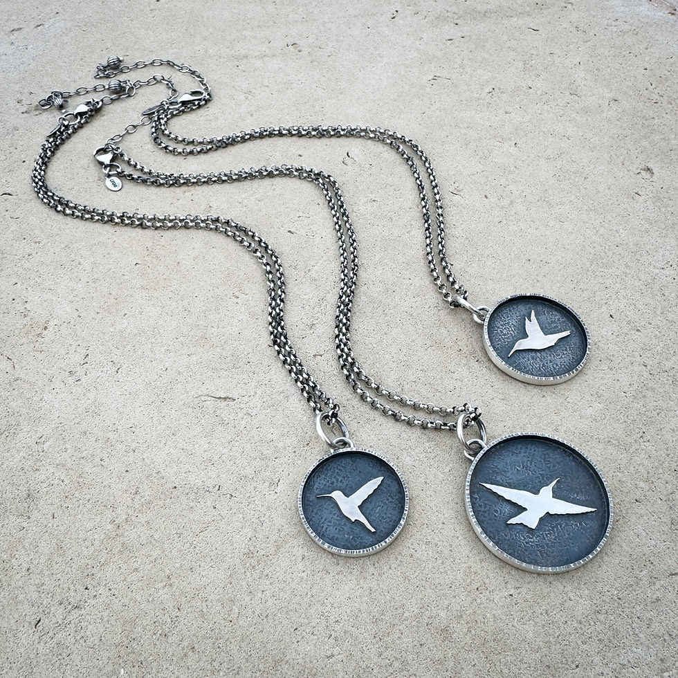 Thumbnail: Hummingbird Silhouette Necklaces 