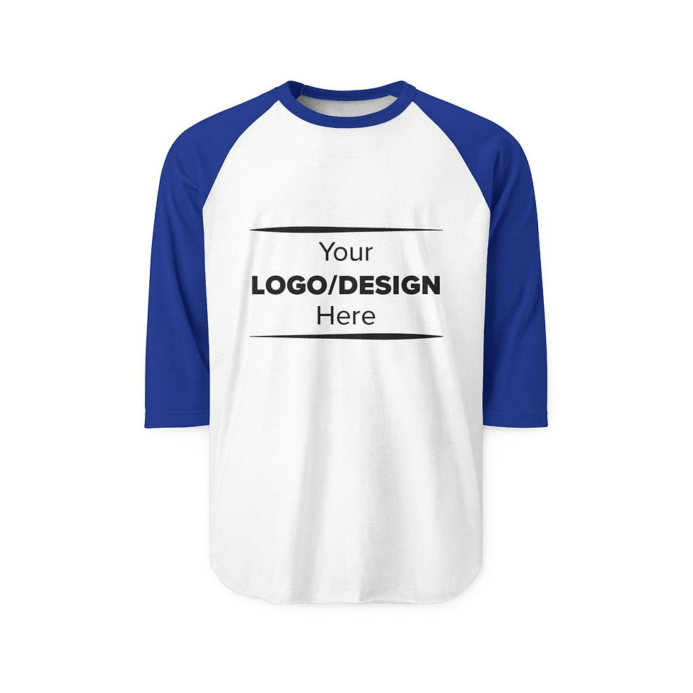 Thumbnail: Unisex Adult Raglan Shirt - Customize with Logo/Design 