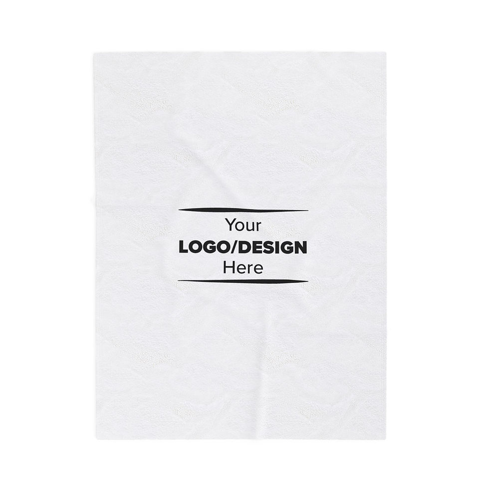 Thumbnail: Velveteen Plush Blanket — Custom Logo/Design Soft Throw for Home, Office & Gifts