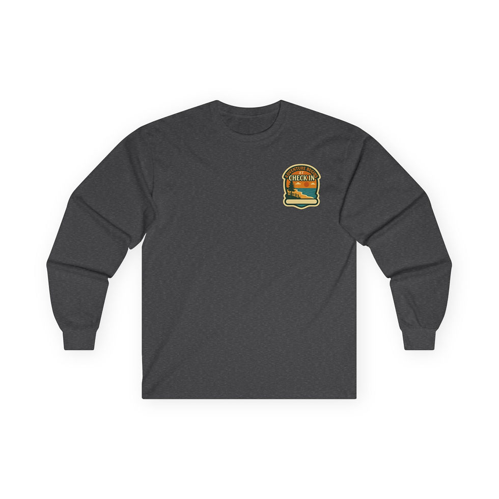 Thumbnail: "Adventure Begins at Check In" MIDWEST LAKES Customizable Long-Sleeve (6 colors)