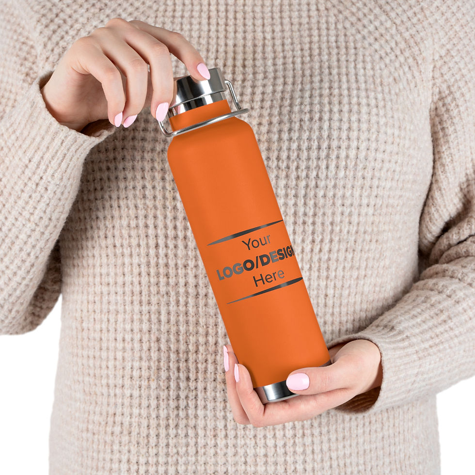 Thumbnail: 22oz Copper Vacuum Insulated Bottle - Custom Logo/Design