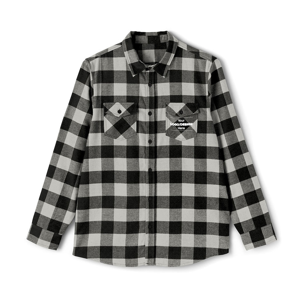 Thumbnail: Unisex Adult Classic Buffalo Plaid Flannel Shirt- Customize with Logo/Design