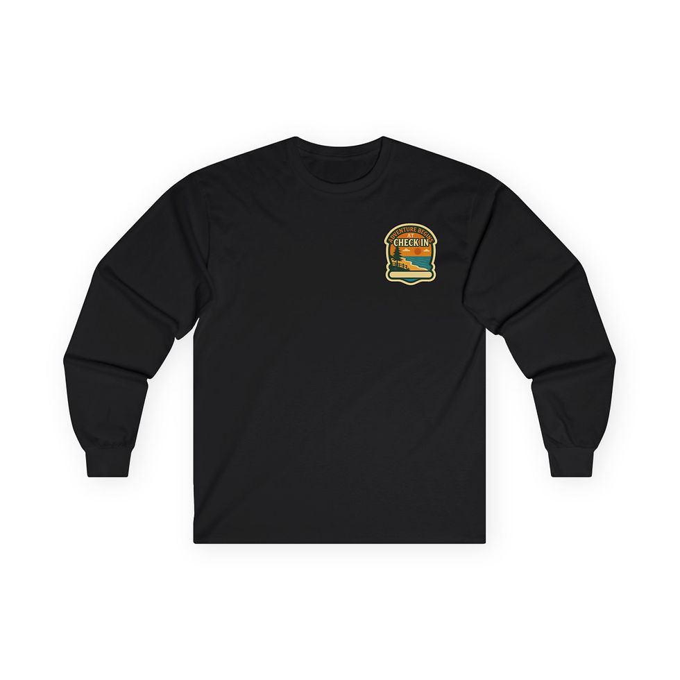 Thumbnail: "Adventure Begins at Check In" MIDWEST LAKES Customizable Long-Sleeve (6 colors)