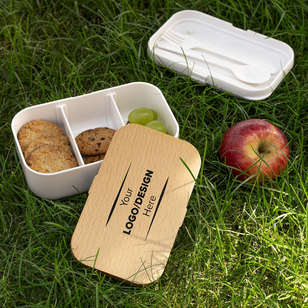 Thumbnail: Wood Grain Bento Lunch Box – Custom Logo/Design Personalized Meal Container