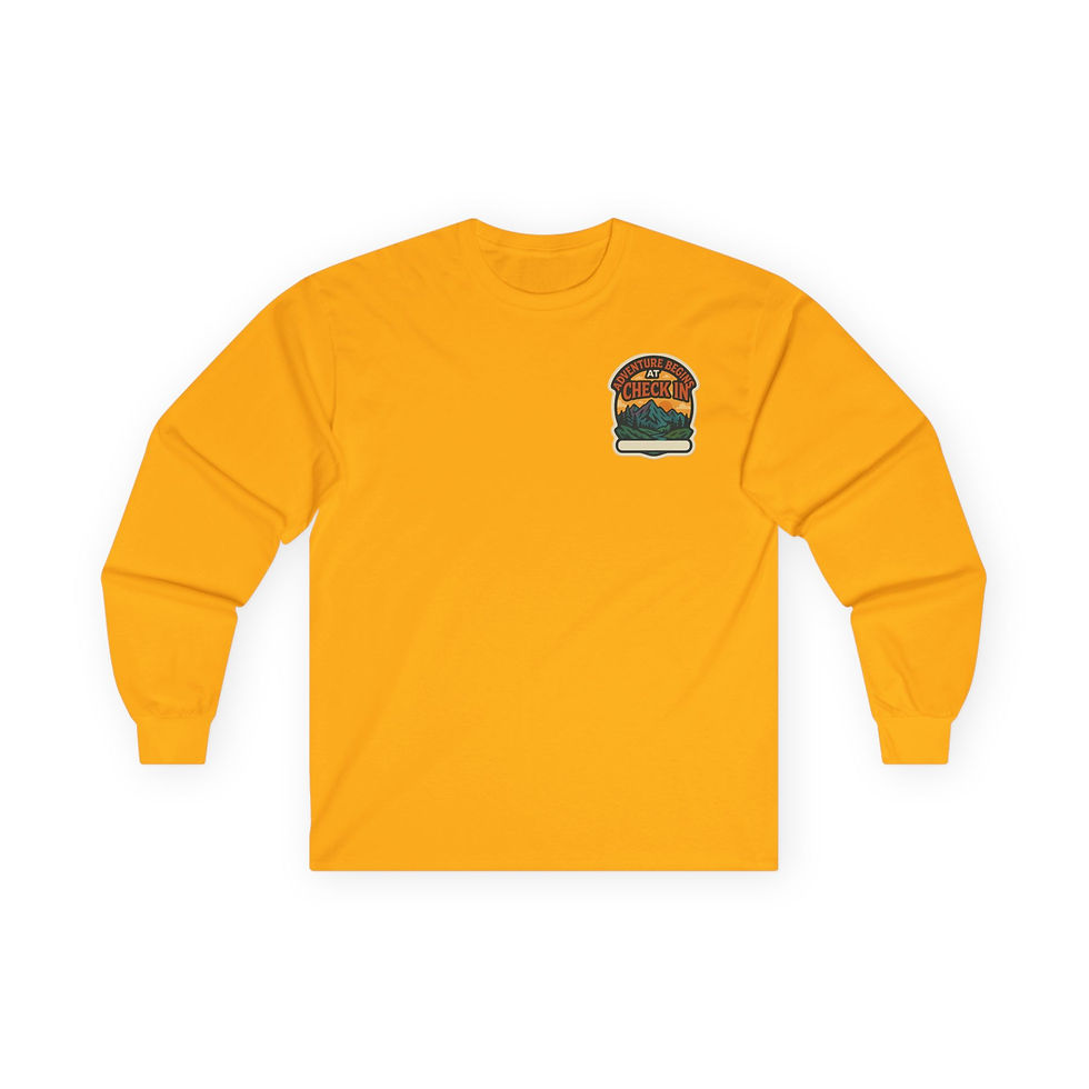Thumbnail: "Adventure Begins at Check In" MOUNTAIN Customize Long-Sleeve T-Shirt (8 colors)