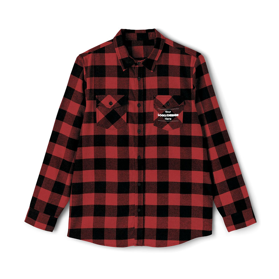 Thumbnail: Unisex Adult Classic Buffalo Plaid Flannel Shirt- Customize with Logo/Design