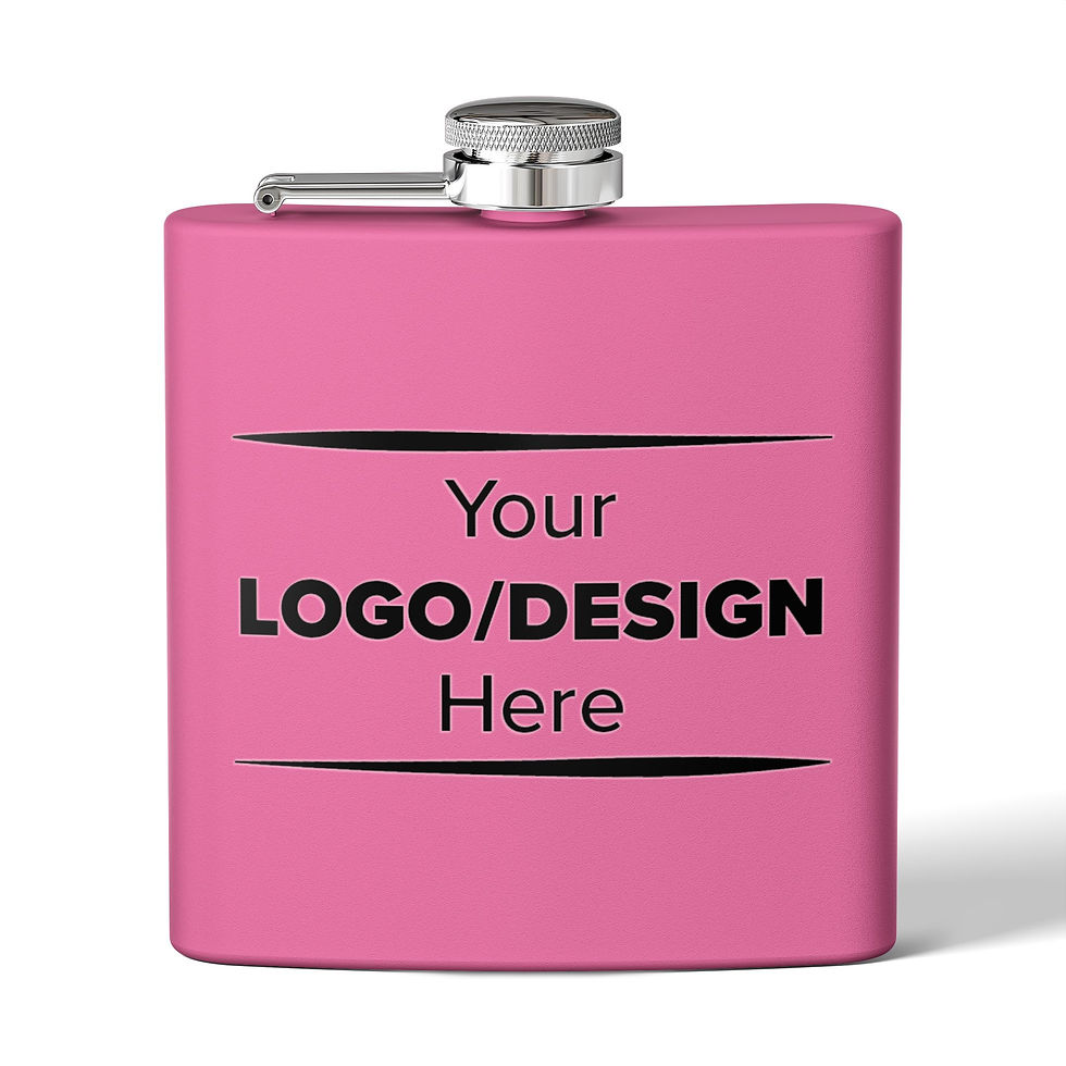 Thumbnail: Custom 6oz Stainless Steel Flask — Personalized Logo/Design Hip Flask