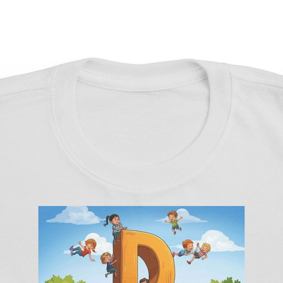 Thumbnail: Toddler Tee — Colorful 'DAD' Cartoon Park Design | Father's Day Kid Shirt