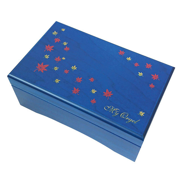 サムネイル： AA311　23弁木製BOXオルゴール／もみじ