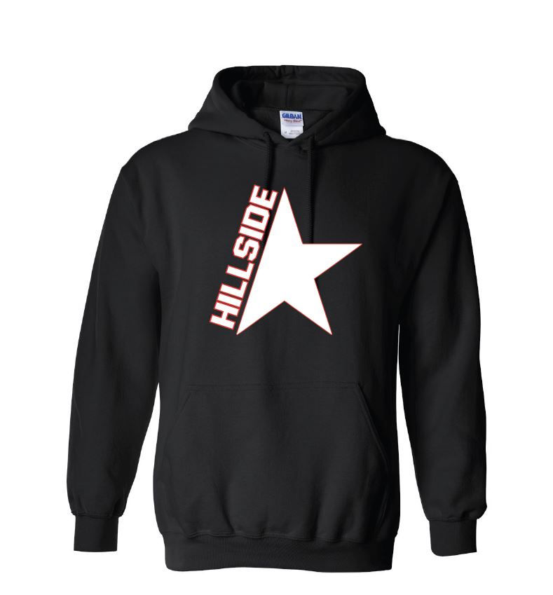 Hillside Star Logo Black Hoodie Sweatshirt