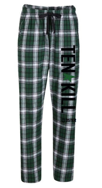 Tenakill Star Logo Green/White Buffalo Pajama Pants