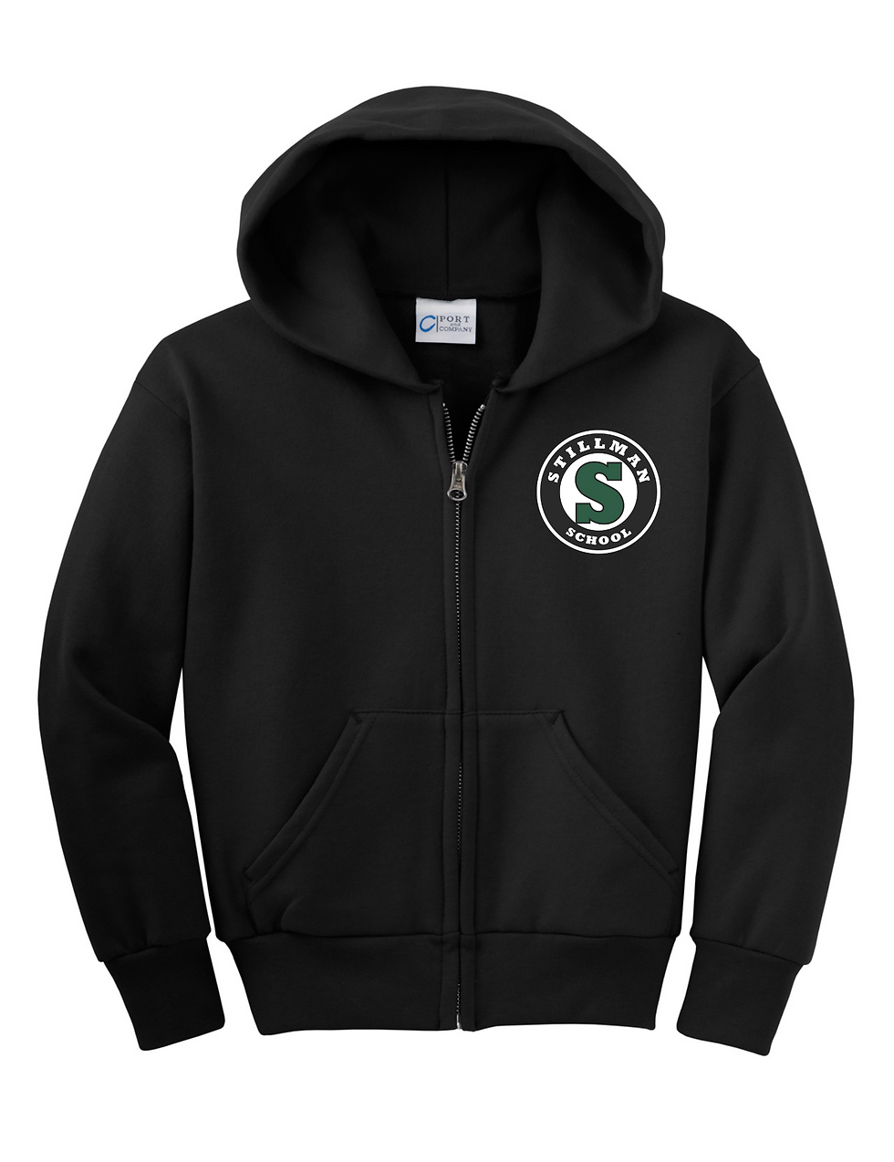 Thumbnail: Stillman Round Logo Core Fleece Full-Zip Hooded Sweatshirt