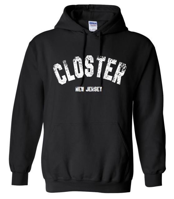 CLOSTER New Jersey Black Hoodie Sweatshirt