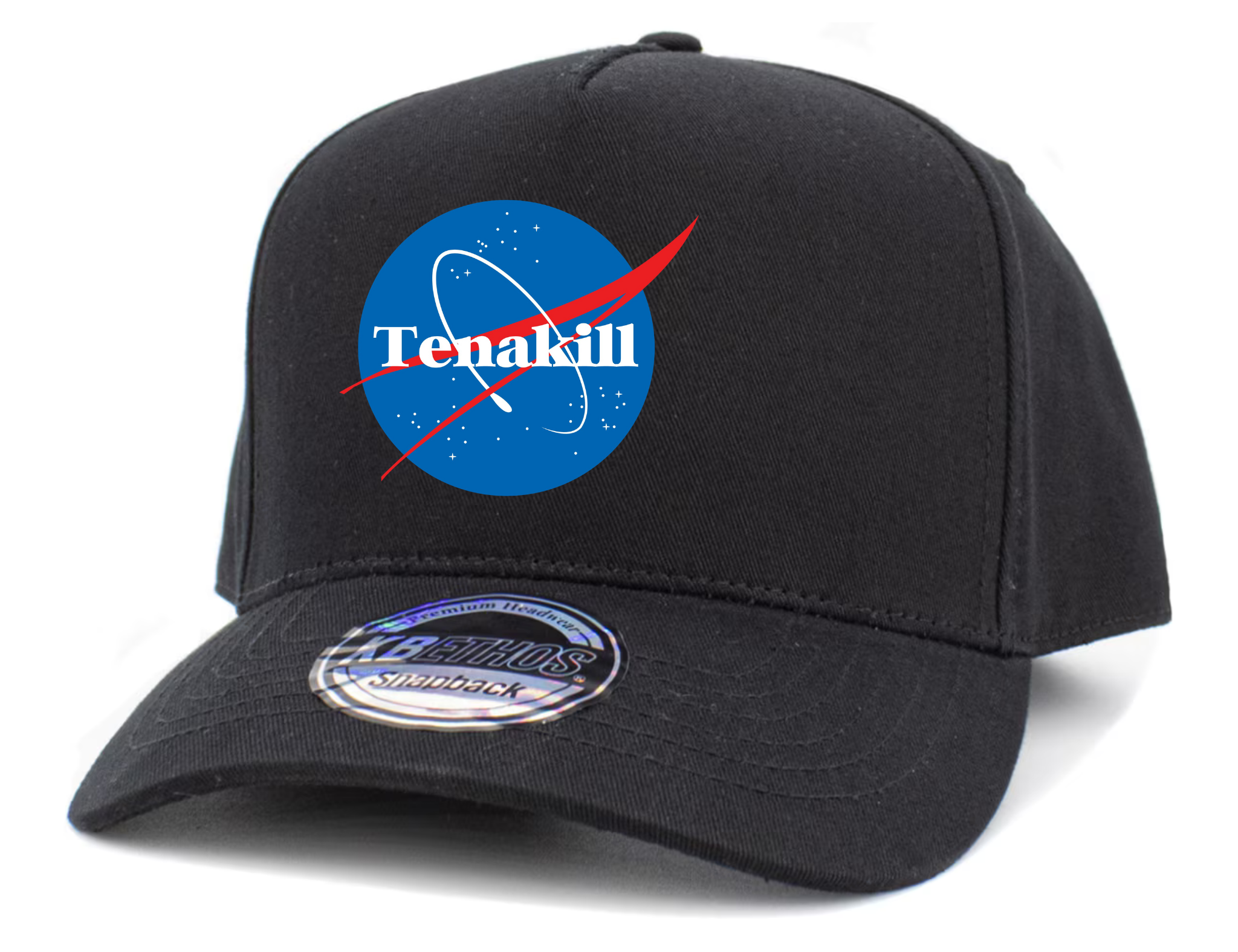 Tenakill Nasa Embroidered Adjustable Baseball Black Cap
