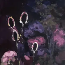 chiaroscuro (acrylic): Dramatic acrylic painting "Chiaroscuro", strong contrasts and dynamic lighting by Klaudia Wojciech, Bristol portfolio.