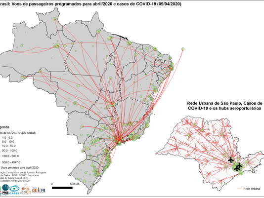 COVID-19 e Circulação: transporte aéreo de passageiros e a rede urbana de São Paulo