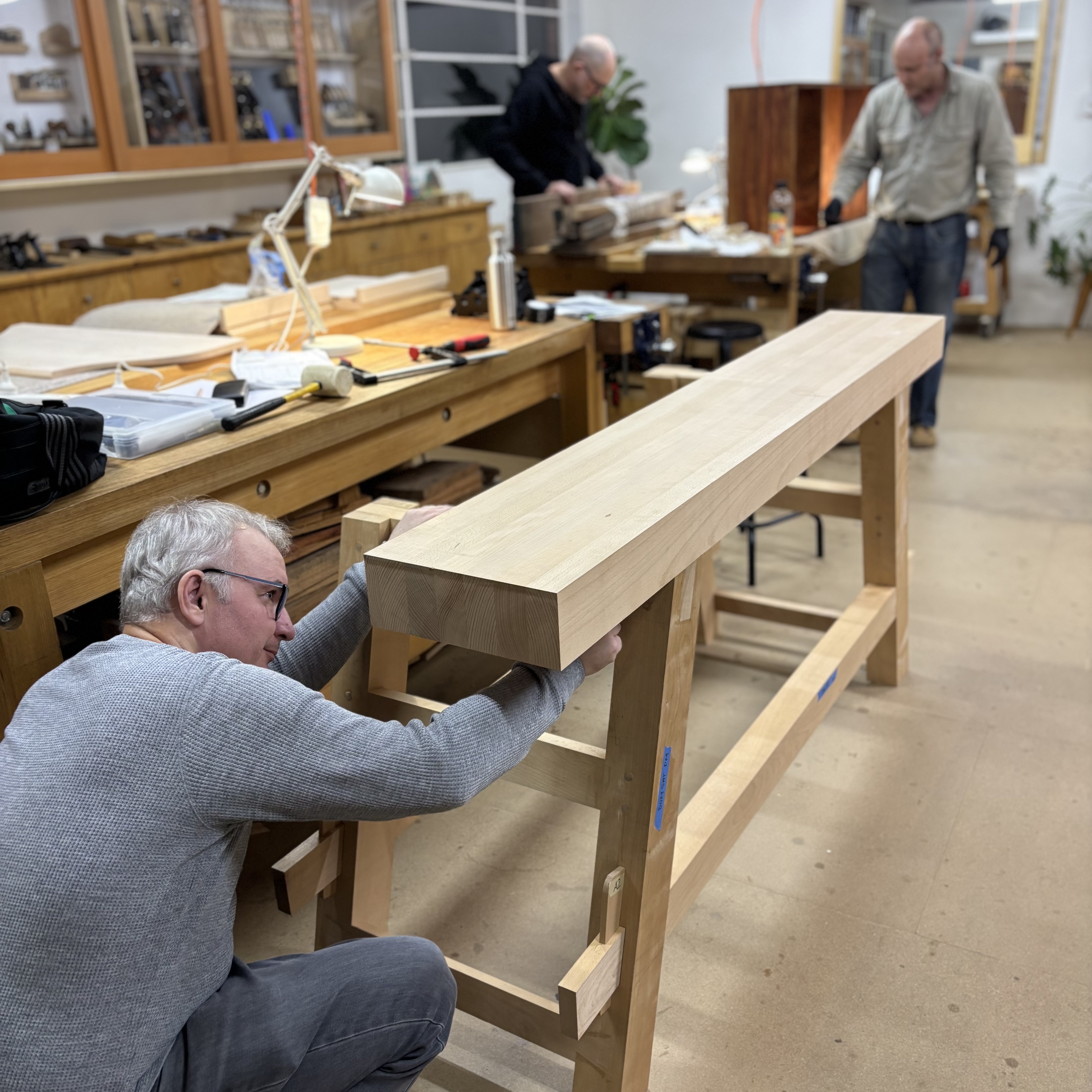 Foundation woodworking project work in progress at Chisel & Dowel, Kingsgrove.