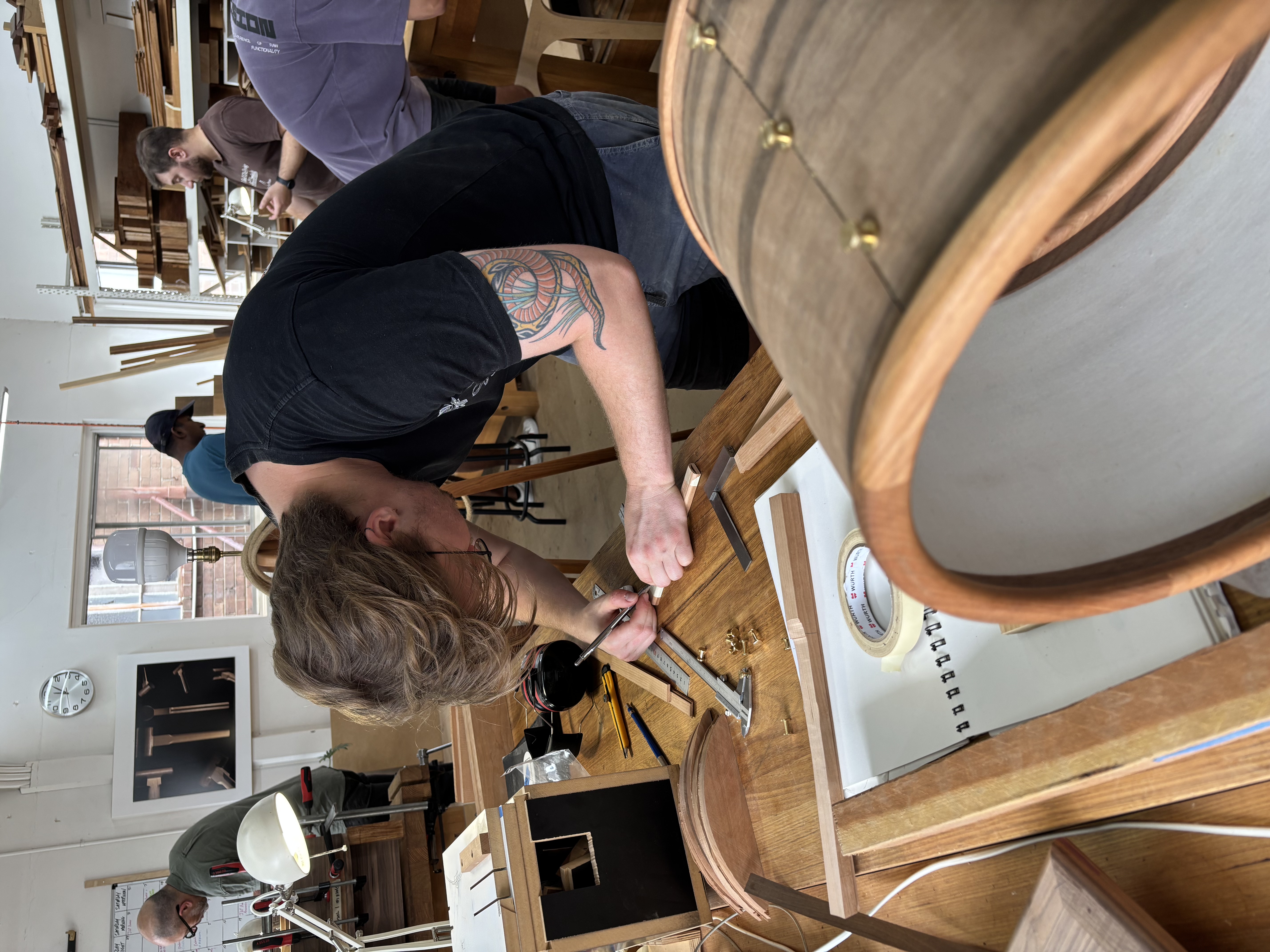 Hands-on woodworking practice during a Chisel & Dowel foundation class in Kingsgrove, Sydney.