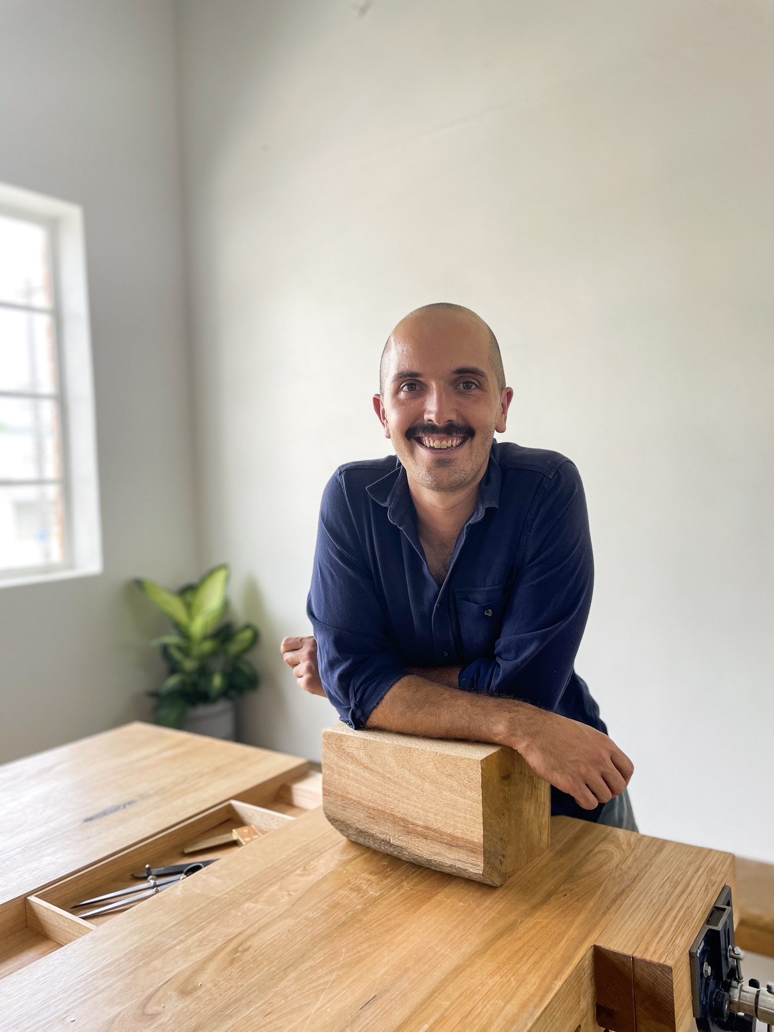 Orest Danylak, co-founder and woodworking teacher at Chisel & Dowel in Sydney.