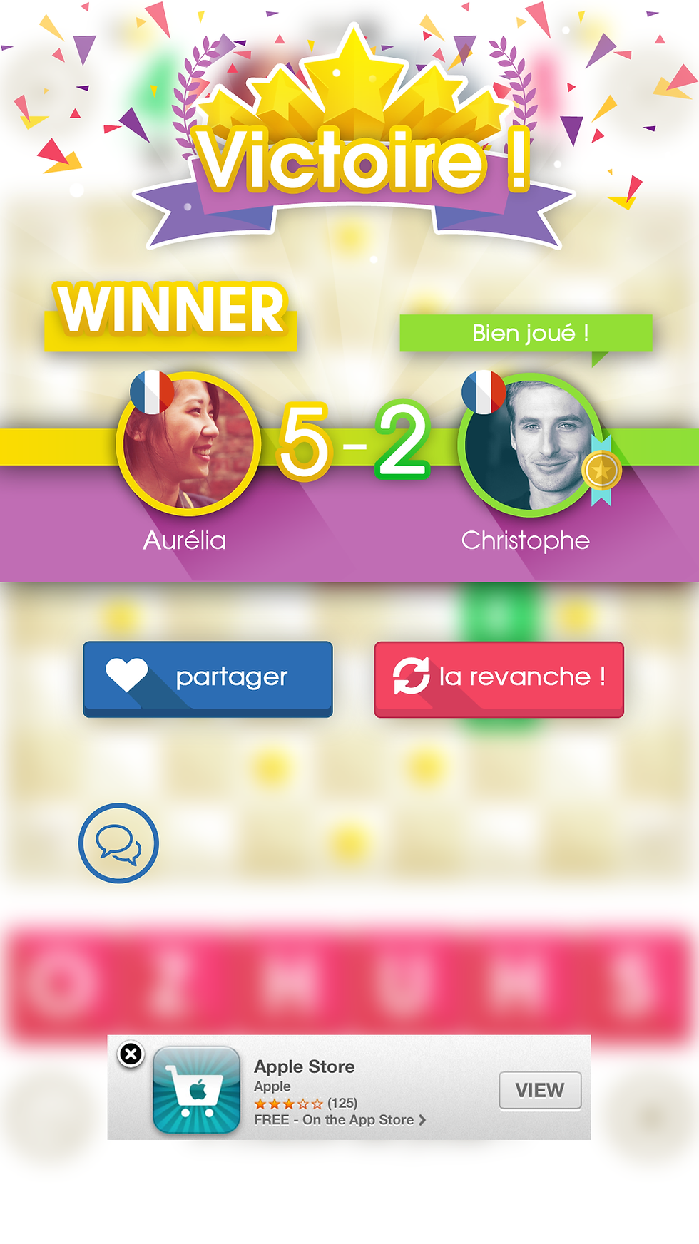 Ecran de jeu -