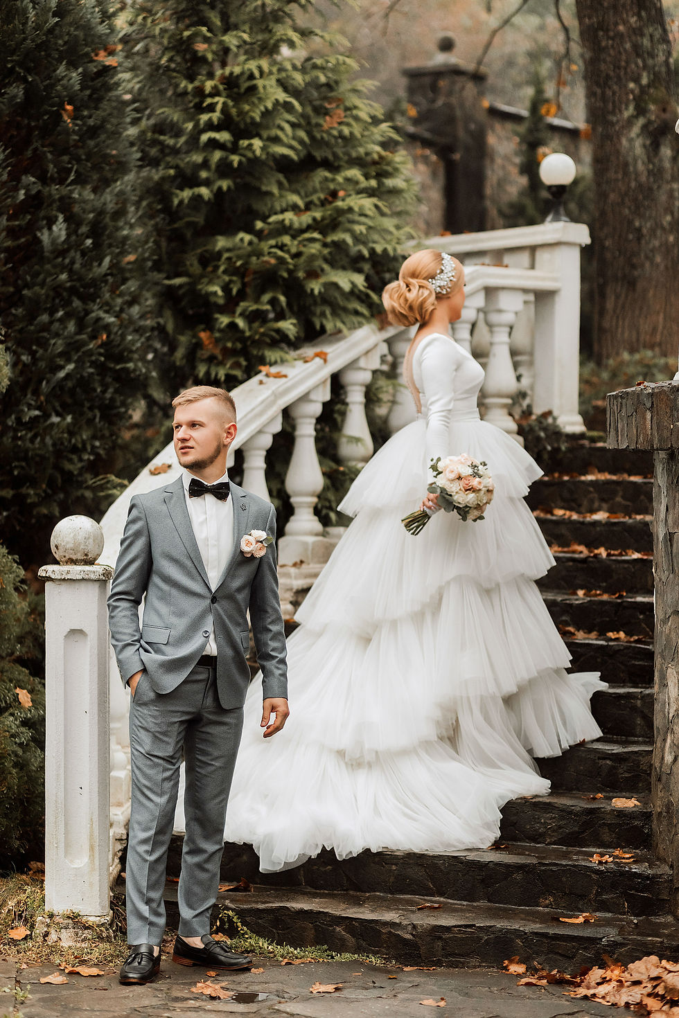 Backyard small airbnb wedding venue with grand staircase Texas Airbnb Wedding