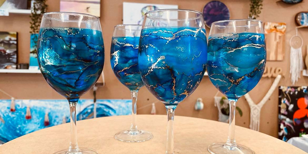 POSTPONED - REBOOKED FOR 10/09 - SPRINGFIELD - ORION - Make your own alcohol ink Glasses set