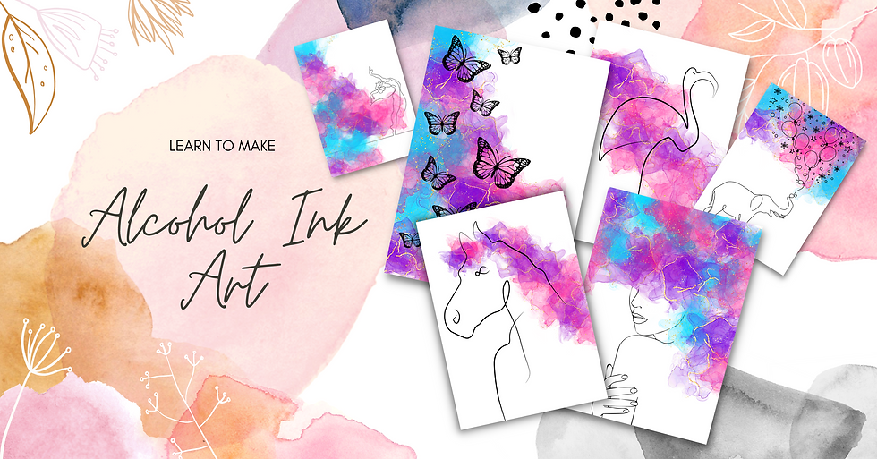 KARALEE - Chapters - Learn to make an alcohol ink A3 framed art piece