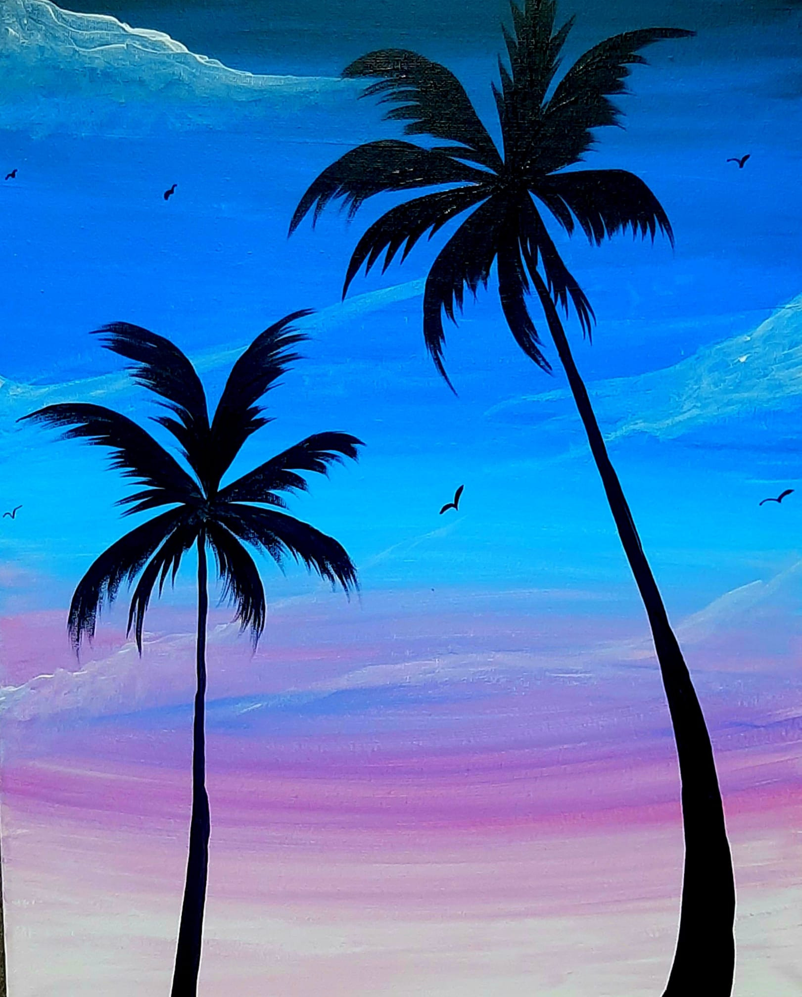 INDOOROOPILLY Learn to paint class Sip and Paint 'Miami Beach