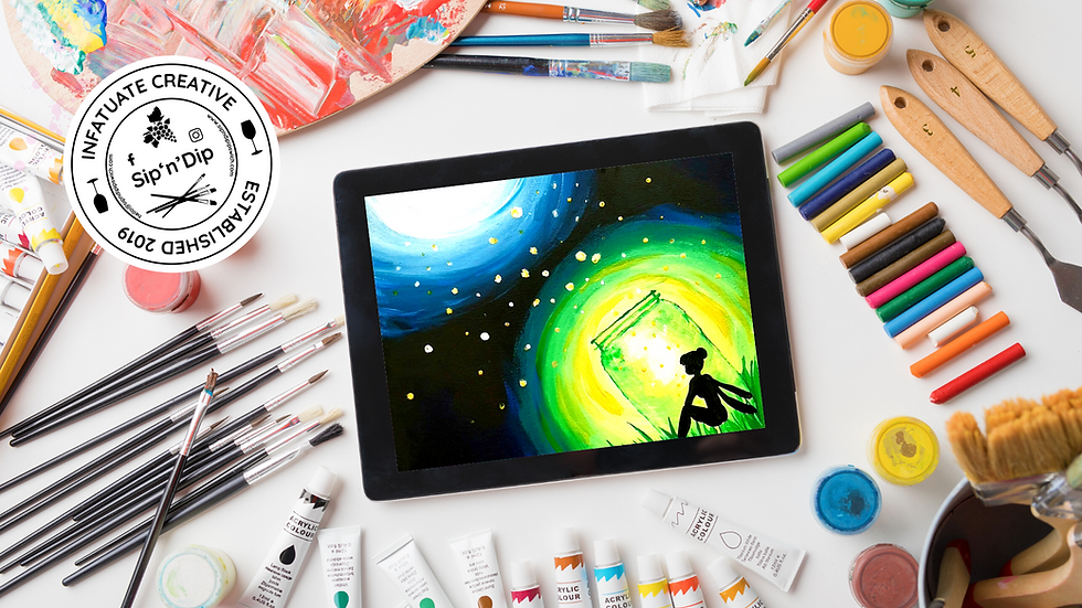 Grab a glass of wine and learn to paint 'Firefly'